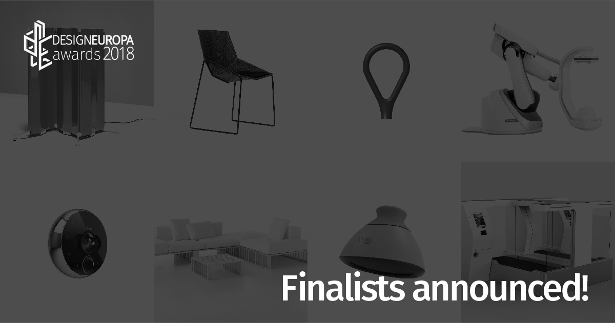 09/10/2018 – Annunciati I Finalisti Dei Premi DesignEuropa Per Le Categorie “Industria”, “Imprese Piccole Ed Emergenti”